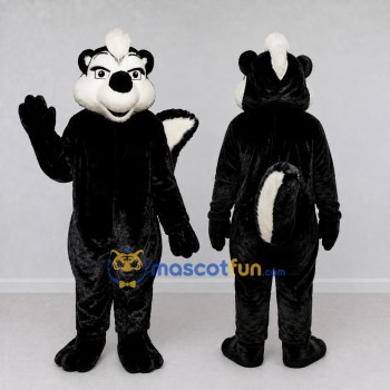 Custom Black and White Skunk Mascot Costume Adult Full Body Suit for Woodland Events