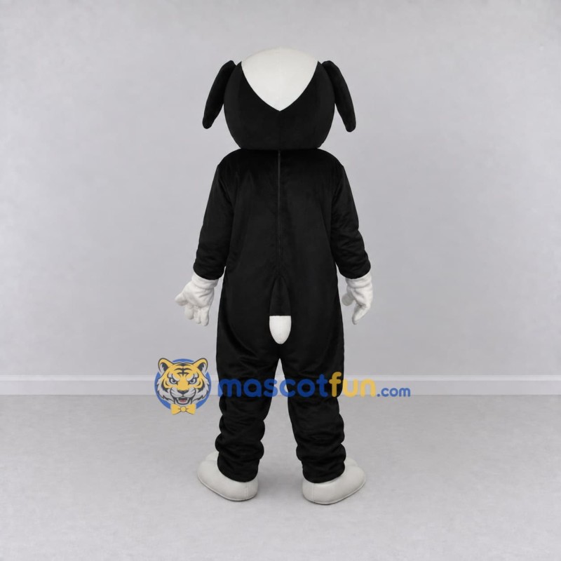 Custom Black and White Dog Mascot Costume Adult Full Body Suit for Pet Events Custom Black and White Dog Mascot Costume Adult Full Body Suit for Pet Events