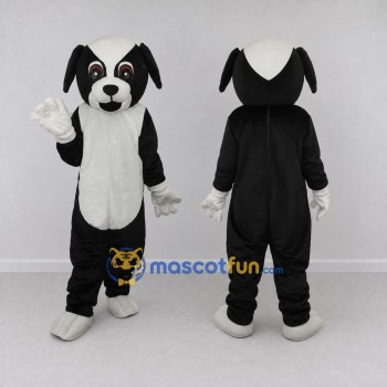 Custom Black and White Dog Mascot Costume Adult Full Body Suit for Pet Events