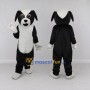 Custom Black and White Dog Mascot Costume Adult Full Body Suit for Pet Events