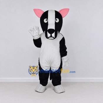 Custom Black and White Dog Mascot Costume Adult Full Body Suit for Pet Events Custom Black and White Dog Mascot Costume Adult Full Body Suit for Pet Events