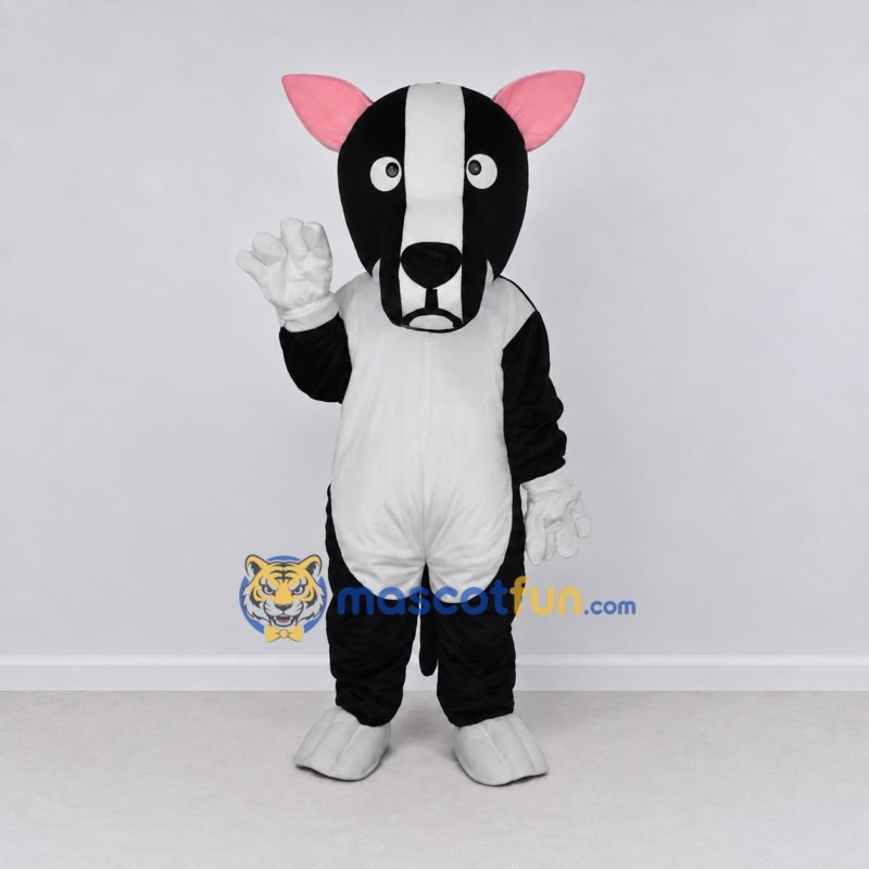 Custom Black and White Dog Mascot Costume Adult Full Body Suit for Pet Events Custom Black and White Dog Mascot Costume Adult Full Body Suit for Pet Events