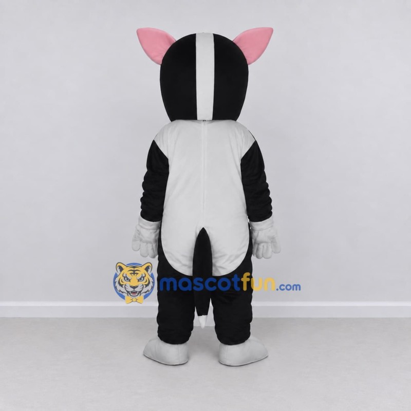 Custom Black and White Dog Mascot Costume Adult Full Body Suit for Pet Events Custom Black and White Dog Mascot Costume Adult Full Body Suit for Pet Events