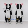 Custom Black and White Dog Mascot Costume Adult Full Body Suit for Pet Events