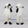 Custom White and Black Shaggy Dog Mascot Costume Adult Full Body Suit for Pet Events Custom White and Black Shaggy Dog Mascot Costume Adult Full Body Suit for Pet Events