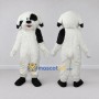 Custom White and Black Shaggy Dog Mascot Costume Adult Full Body Suit for Pet Events