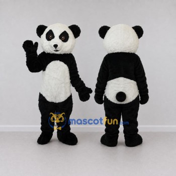 Custom Black and White Panda Mascot Costume Adult Full Body Suit for Children's Events