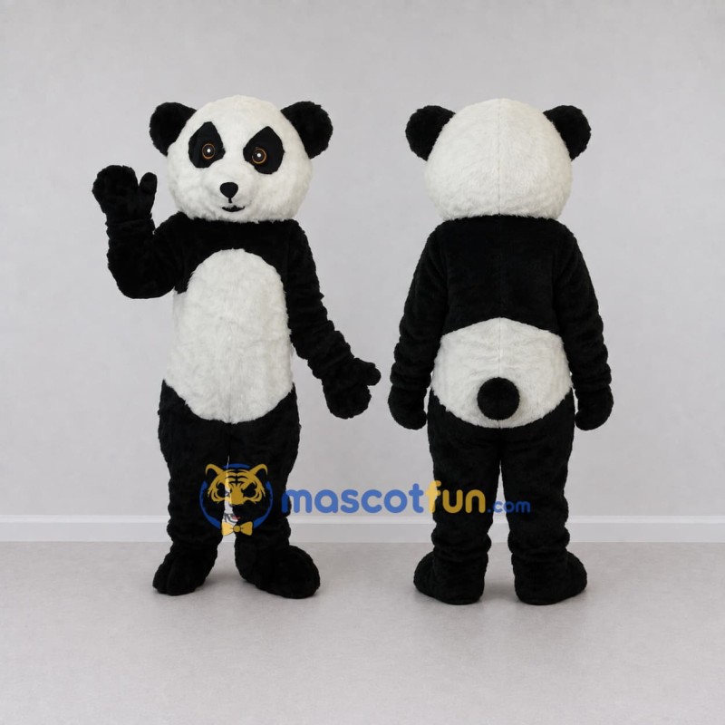 Custom Black and White Panda Mascot Costume Adult Full Body Suit for Children's Events Custom Black and White Panda Mascot Costume Adult Full Body Suit for Children's Events