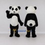 Custom Black and White Panda Mascot Costume Adult Full Body Suit for Children's Events
