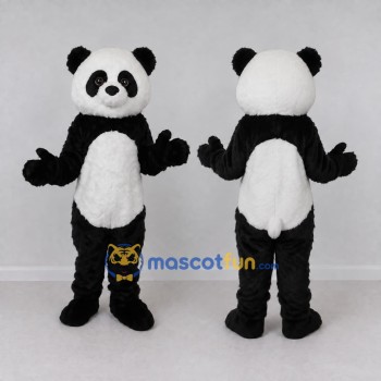 Custom Black and White Panda Mascot Costume Adult Full Body Suit for Children's Events