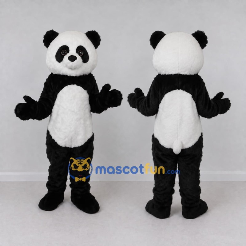 Custom Black and White Panda Mascot Costume Adult Full Body Suit for Children's Events Custom Black and White Panda Mascot Costume Adult Full Body Suit for Children's Events