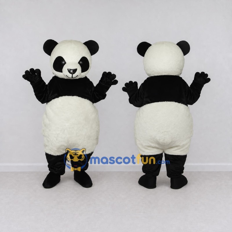 Custom Black and White Panda Mascot Costume Adult Full Body Suit for Children's Events Custom Black and White Panda Mascot Costume Adult Full Body Suit for Children's Events