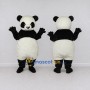 Custom Black and White Panda Mascot Costume Adult Full Body Suit for Children's Events