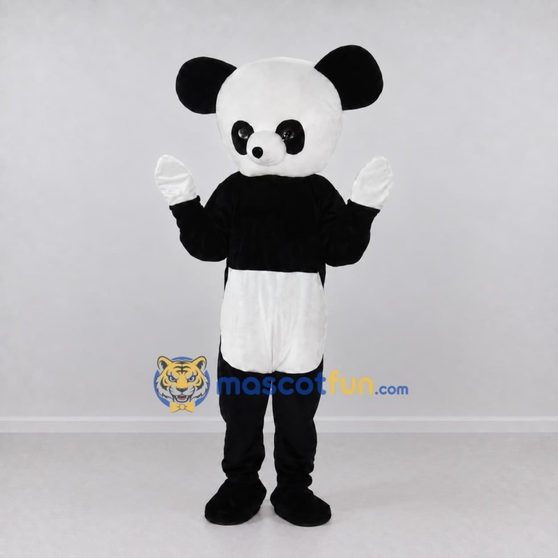 Custom Black and White Panda Mascot Costume Adult Full Body Suit for Children's Events Custom Black and White Panda Mascot Costume Adult Full Body Suit for Children's Events