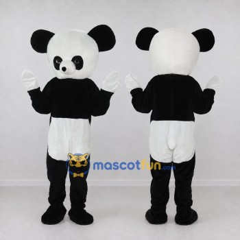 Custom Black and White Panda Mascot Costume Adult Full Body Suit for Children's Events