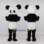 Custom Black and White Panda Mascot Costume Adult Full Body Suit for Children's Events
