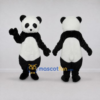 Custom Black and White Panda Mascot Costume Adult Full Body Suit for Children's Events