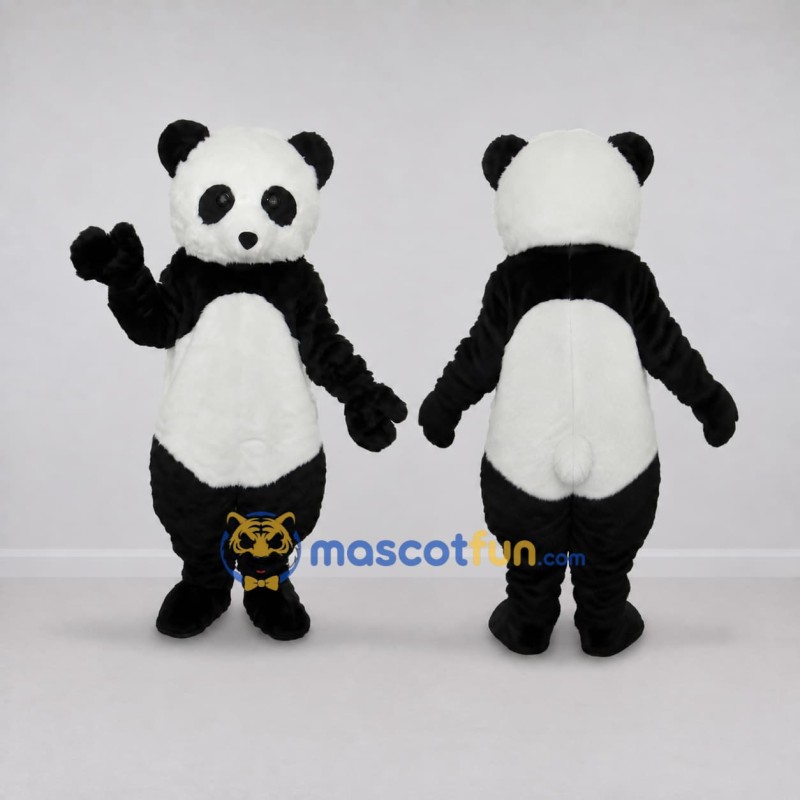 Custom Black and White Panda Mascot Costume Adult Full Body Suit for Children's Events