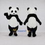 Custom Black and White Panda Mascot Costume Adult Full Body Suit for Children's Events