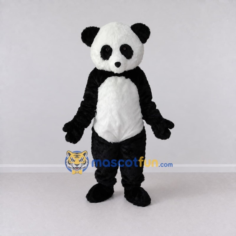Custom Black and White Panda Mascot Costume Adult Full Body Suit for Children's Events Custom Black and White Panda Mascot Costume Adult Full Body Suit for Children's Events