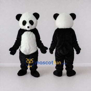 Custom Black and White Panda Mascot Costume Adult Full Body Suit for Children's Events