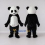 Custom Black and White Panda Mascot Costume Adult Full Body Suit for Children's Events