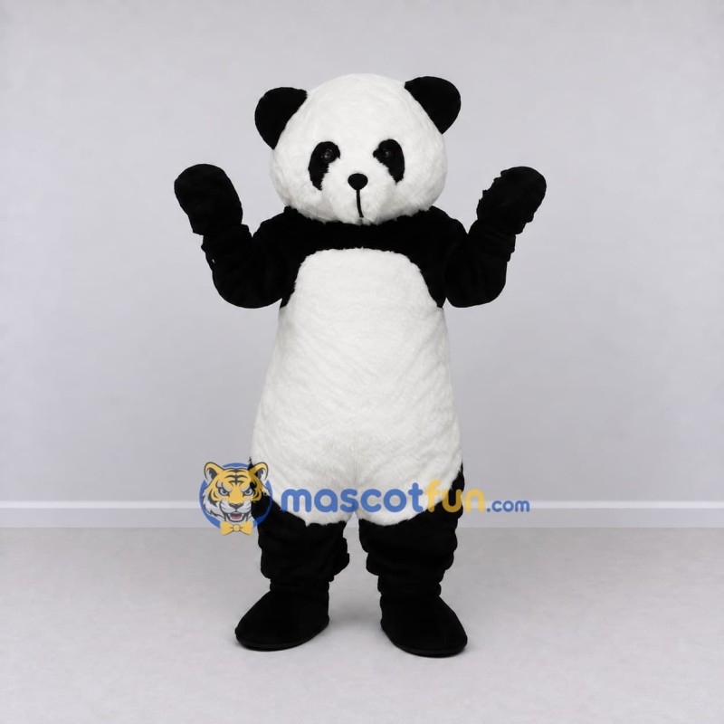 Custom Black and White Panda Mascot Costume Adult Full Body Suit for Children's Events Custom Black and White Panda Mascot Costume Adult Full Body Suit for Children's Events