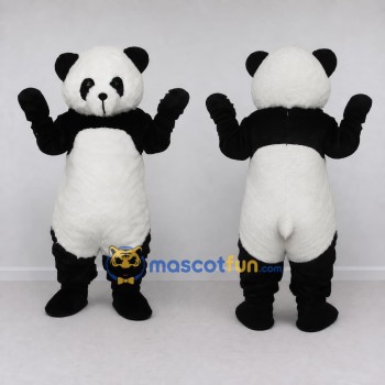Custom Black and White Panda Mascot Costume Adult Full Body Suit for Children's Events