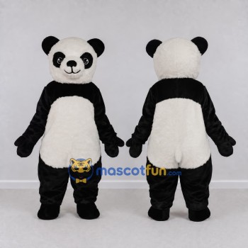 Custom Black and White Panda Mascot Costume Adult Full Body Suit for Children's Events