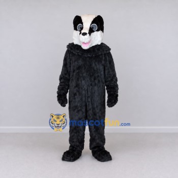Custom Black and White Badger Mascot Costume Adult Full Body Suit for Woodland Events