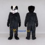 Custom Black and White Badger Mascot Costume Adult Full Body Suit for Woodland Events