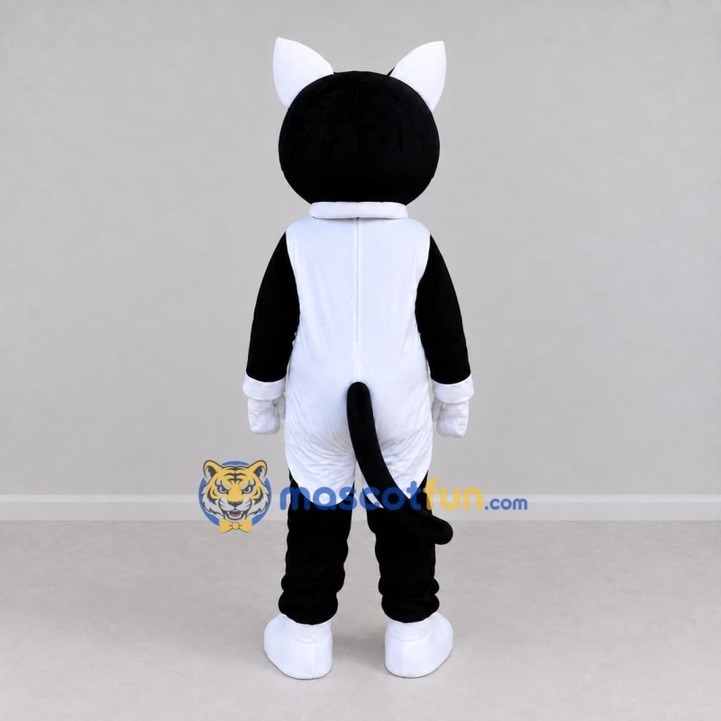Custom Black and White Cat Mascot Costume Adult Full Body Suit for Pet Events Custom Black and White Cat Mascot Costume Adult Full Body Suit for Pet Events