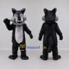 Custom Black and Gray Wolf Mascot Costume Adult Full Body Suit for Wildlife Events Custom Black and Gray Wolf Mascot Costume Adult Full Body Suit for Wildlife Events