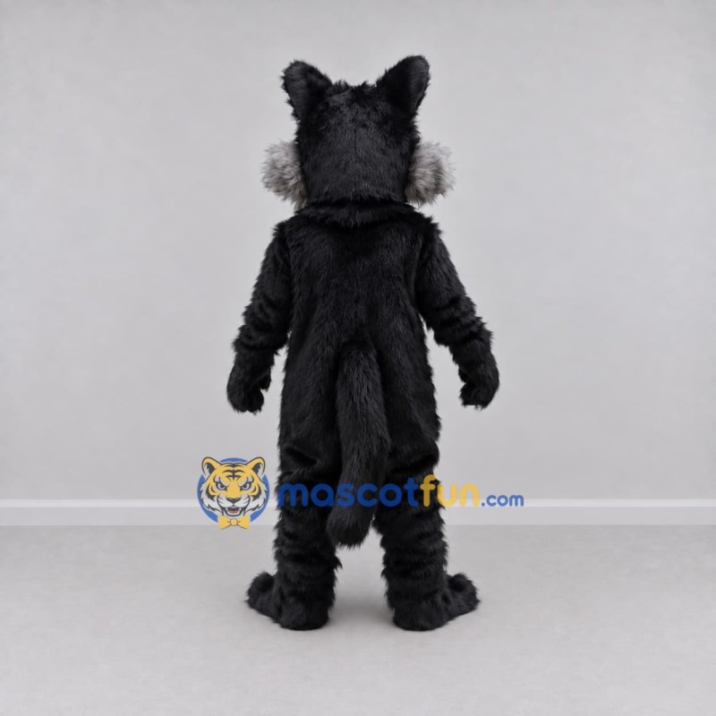 Custom Black and Gray Wolf Mascot Costume Adult Full Body Suit for Wildlife Events Custom Black and Gray Wolf Mascot Costume Adult Full Body Suit for Wildlife Events