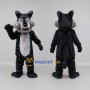 Custom Black and Gray Wolf Mascot Costume Adult Full Body Suit for Wildlife Events