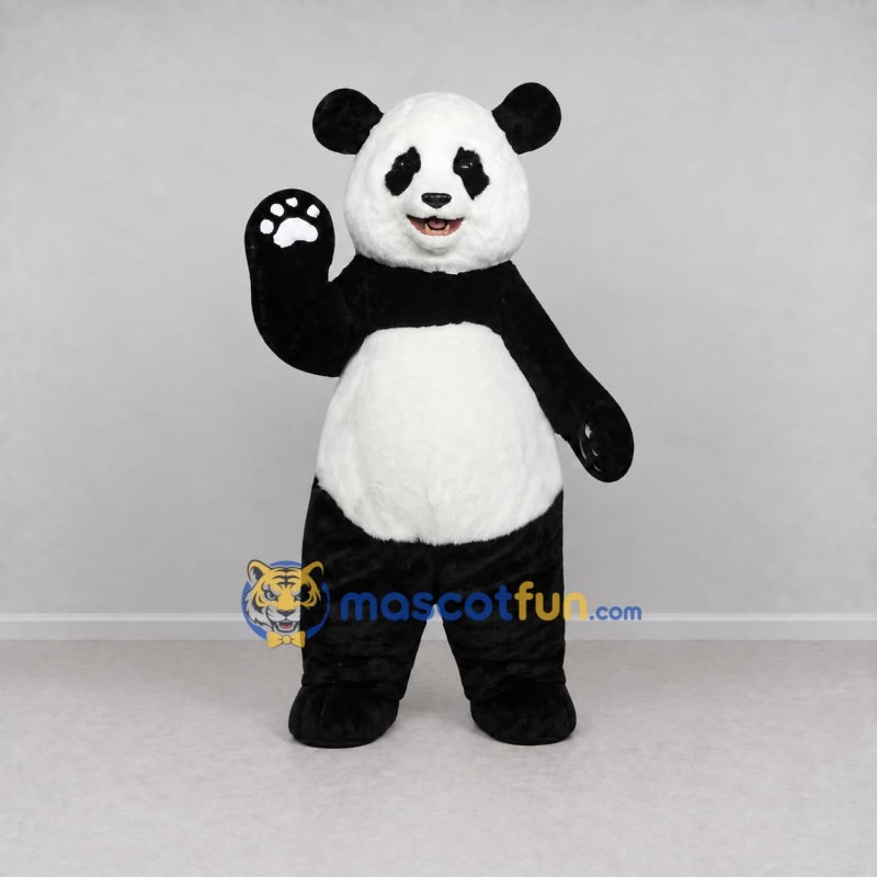 Custom Black and White Panda Mascot Costume Adult Full Body Suit for Wildlife Events Custom Black and White Panda Mascot Costume Adult Full Body Suit for Wildlife Events