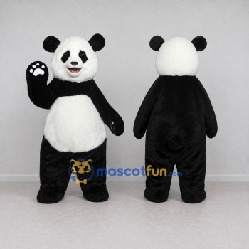 Custom Black and White Panda Mascot Costume Adult Full Body Suit for Wildlife Events
