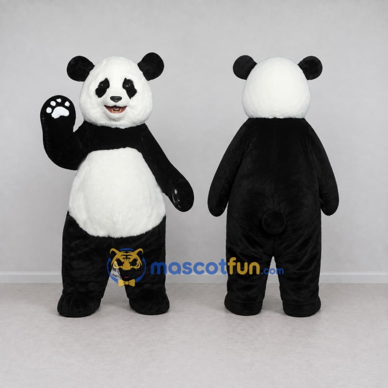 Custom Black and White Panda Mascot Costume Adult Full Body Suit for Wildlife Events Custom Black and White Panda Mascot Costume Adult Full Body Suit for Wildlife Events