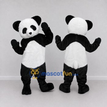 Custom Black and White Panda Mascot Costume Adult Full Body Suit for Children's Events