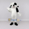 Custom White and Black Shaggy Dog Mascot Costume Adult Full Body Suit for Pet Events Custom White and Black Shaggy Dog Mascot Costume Adult Full Body Suit for Pet Events