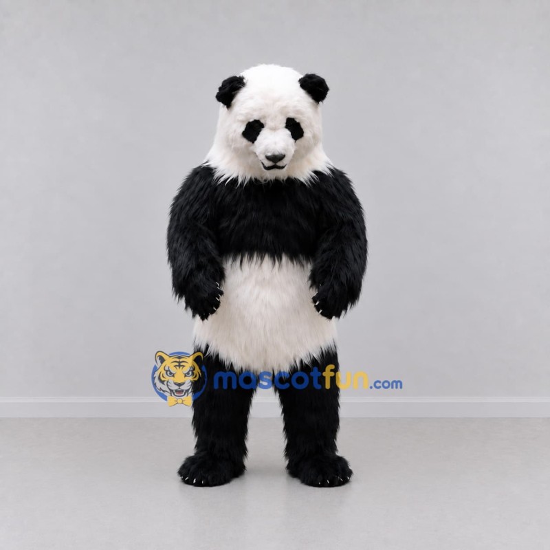 Custom Black and White Panda Mascot Costume Adult Full Body Suit for Wildlife Events Custom Black and White Panda Mascot Costume Adult Full Body Suit for Wildlife Events