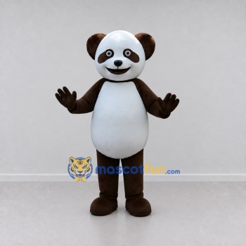 Custom Brown and White Panda Mascot Costume Adult Full Body Suit for Children's Events Custom Brown and White Panda Mascot Costume Adult Full Body Suit for Children's Events