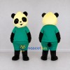 Custom Black Yellow and Green Panda in Sportswear Mascot Costume Adult Full Body Suit for Sports Events
