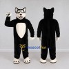 Custom Black and White Husky Dog Mascot Costume Adult Full Body Suit for Pet Events Custom Black and White Husky Dog Mascot Costume Adult Full Body Suit for Pet Events