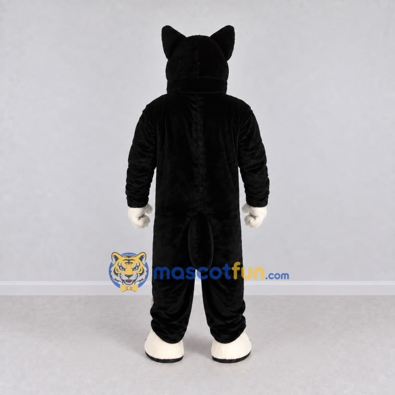 Custom Black and White Husky Dog Mascot Costume Adult Full Body Suit for Pet Events Custom Black and White Husky Dog Mascot Costume Adult Full Body Suit for Pet Events