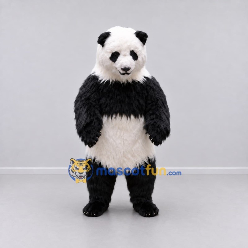 Custom Black and White Panda Mascot Costume Adult Full Body Suit for Wildlife Events Custom Black and White Panda Mascot Costume Adult Full Body Suit for Wildlife Events