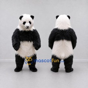 Custom Black and White Panda Mascot Costume Adult Full Body Suit for Wildlife Events