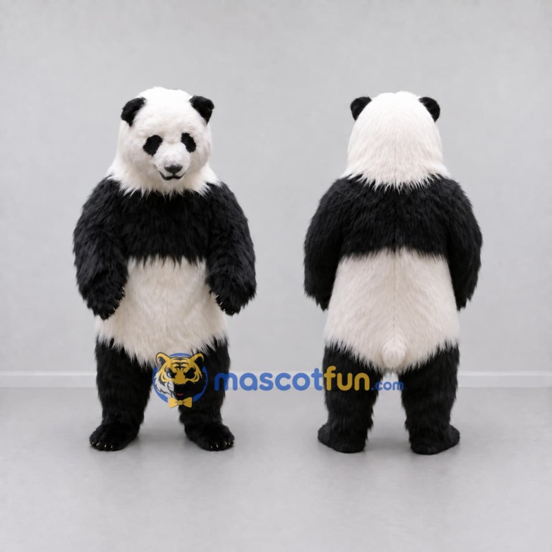Custom Black and White Panda Mascot Costume Adult Full Body Suit for Wildlife Events Custom Black and White Panda Mascot Costume Adult Full Body Suit for Wildlife Events