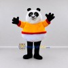 Custom Black White and Orange Panda in Sweater Mascot Costume Adult Full Body Suit for Children's Events Custom Black White and Orange Panda in Sweater Mascot Costume Adult Full Body Suit for Children's Events