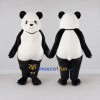 Custom Black and White Panda Mascot Costume Adult Full Body Suit for Wildlife Events Custom Black and White Panda Mascot Costume Adult Full Body Suit for Wildlife Events